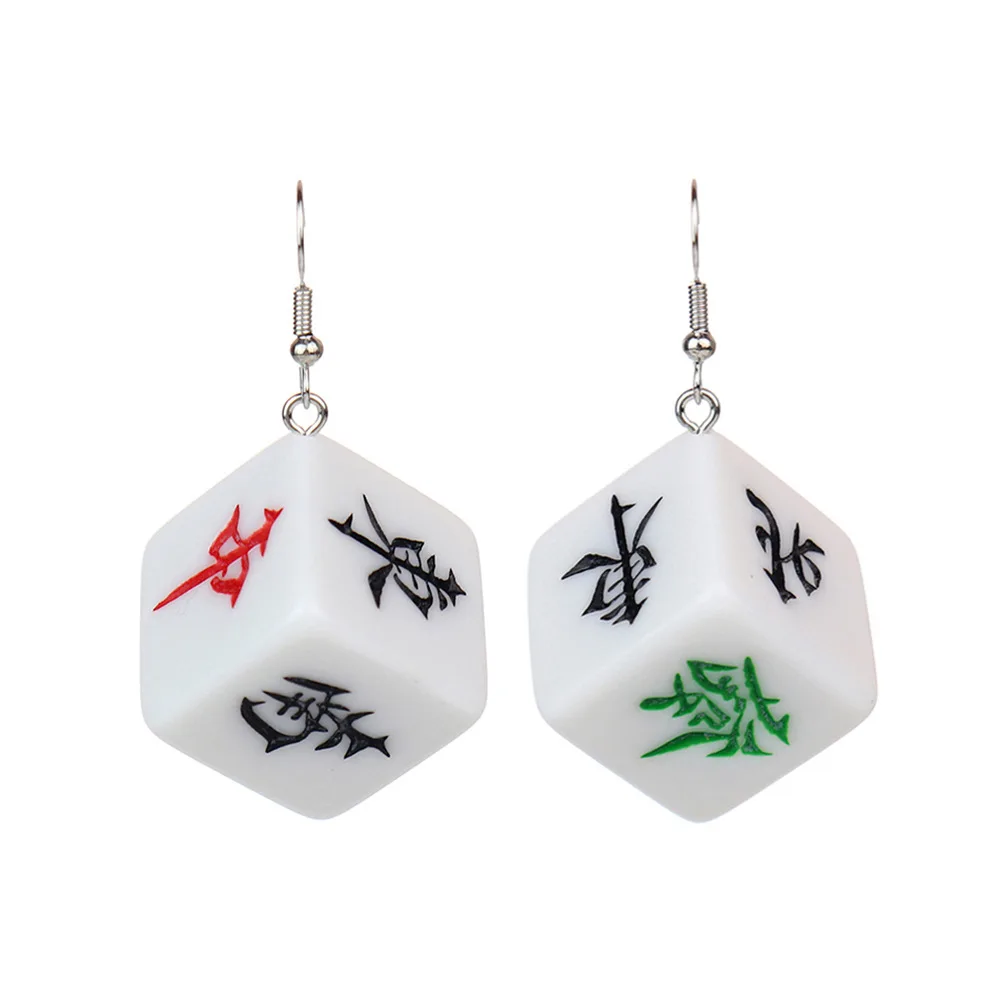 Mahjong Dice Earrings Unique Fashion Interesting Girl Women DIY Jewelry Accessories Pendant Gift 
Mahjong Dice Earrings Unique Fashion Interesting Girl Women DIY Jewelry Accessories Pendant Gift
