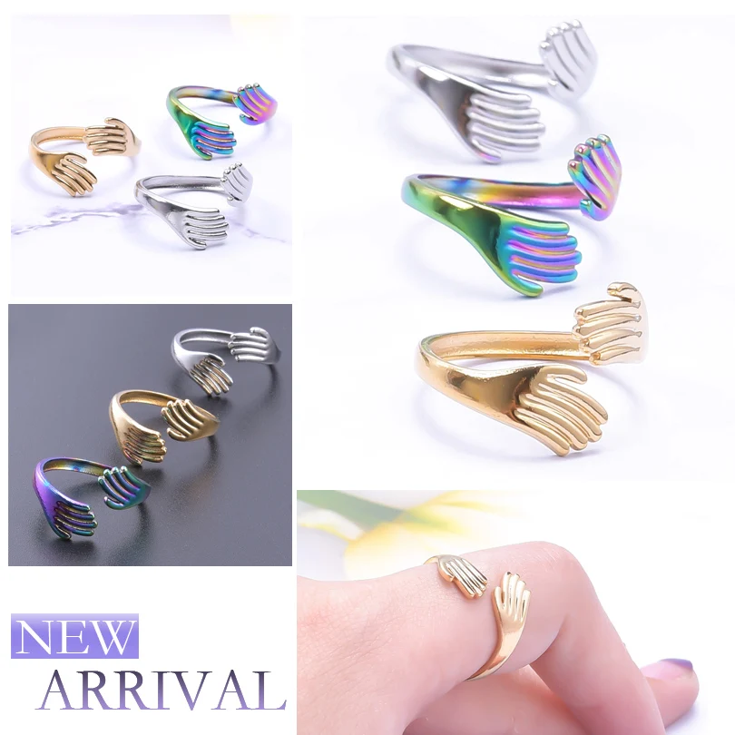2023 Romantic Love Hug Hand Rings Creative Love Forever Open Finger Rings Adjustable Exquisite Jewelry Ring For Party Gift
2023 Romantic Love Hug Hand Rings Creative Love Forever Open Finger Rings Adjustable Exquisite Jewelry Ring For Party Gift
