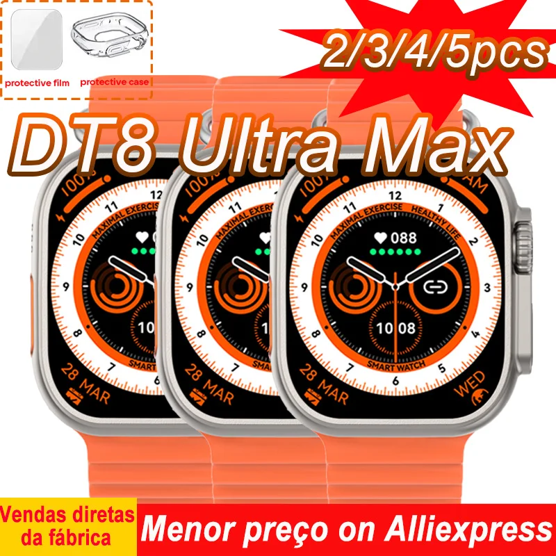 

Новинка, умные часы DT8 Ultra Max, 3 шт., 4 шт., 8 умных часов, компас, 49 мм, зеркальный GPS-трекер, умные часы для игр, Bluetooth, звонков, iwo