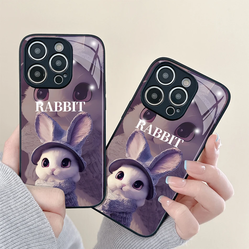 Cartoon Rabbit Painted Glass Phone Case For iPhone 14 13 12 11 Pro Max Mini XS Max X XR 7 8 Plus Se2 SE3 Protection Back Cover
Cartoon Rabbit Painted Glass Phone Case For iPhone 14 13 12 11 Pro Max Mini XS Max X XR 7 8 Plus Se2 SE3 Protection Back Cover