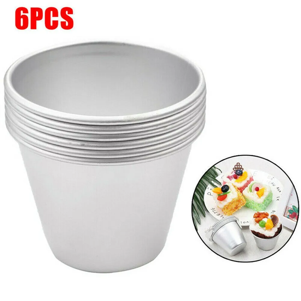 6 PCS Aluminium Dariol Mould Baking Cup Dariole Pudding Dessert Creme Moulds Round Nonstick Egg Tart Mould Bakeware Cup
6 PCS Aluminium Dariol Mould Baking Cup Dariole Pudding Dessert Creme Moulds Round Nonstick Egg Tart Mould Bakeware Cup
