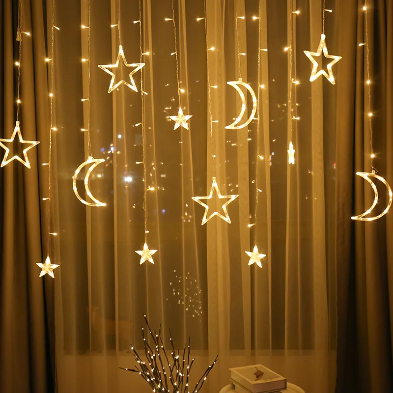 2023 New Arrival LED Curtain String Light Star Moon Light Fairy String for Window Wall Home Christmas Thanksgiving Decoration
2023 New Arrival LED Curtain String Light Star Moon Light Fairy String for Window Wall Home Christmas Thanksgiving Decoration