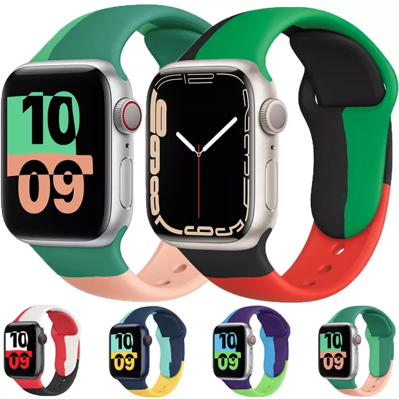 Strap for Apple Watch Band 44/45mm 41mm 42mm Silicone Rubber Smartwatch Bracelet IWatch Serie 7 6 5 Se Black Unity Strap
Strap for Apple Watch Band 44/45mm 41mm 42mm Silicone Rubber Smartwatch Bracelet IWatch Serie 7 6 5 Se Black Unity Strap