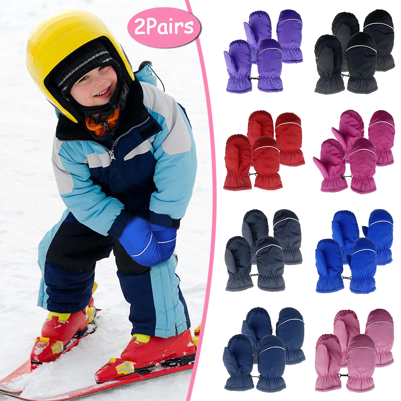 2Pairs Children Baby Boys Girls Winter Warm Water-proof Outdoors Skiing Gloves Kids Full Finger Mittens Gloves
2Pairs Children Baby Boys Girls Winter Warm Water-proof Outdoors Skiing Gloves Kids Full Finger Mittens Gloves