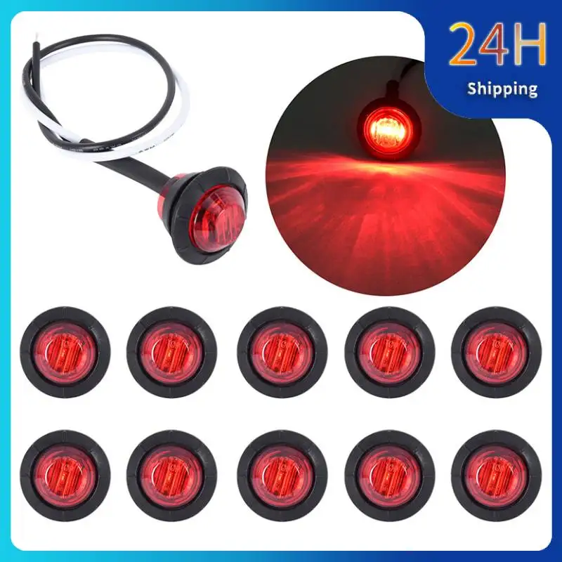 10pcs Car Side Marker Lights Mini Red Round LED Marker Lights Clearance Light For Trailer Truck 12V/24V Universal Waterproof
10pcs Car Side Marker Lights Mini Red Round LED Marker Lights Clearance Light For Trailer Truck 12V/24V Universal Waterproof