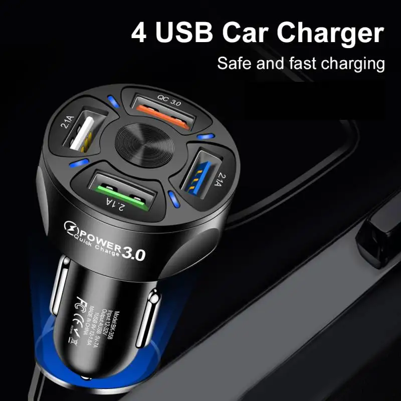 Автомобильное зарядное устройство с 3/4/5 портами QC3.0, быстрая зарядка в автомобиле, USB адаптер для зарядки iPhone 11, Samsung S9, S10, Huawei, Xiaomi
Автомобильное зарядное устройство с 3/4/5 портами QC3.0, быстрая зарядка в автомобиле, USB адаптер для зарядки iPhone 11, Samsung S9, S10, Huawei, Xiaomi