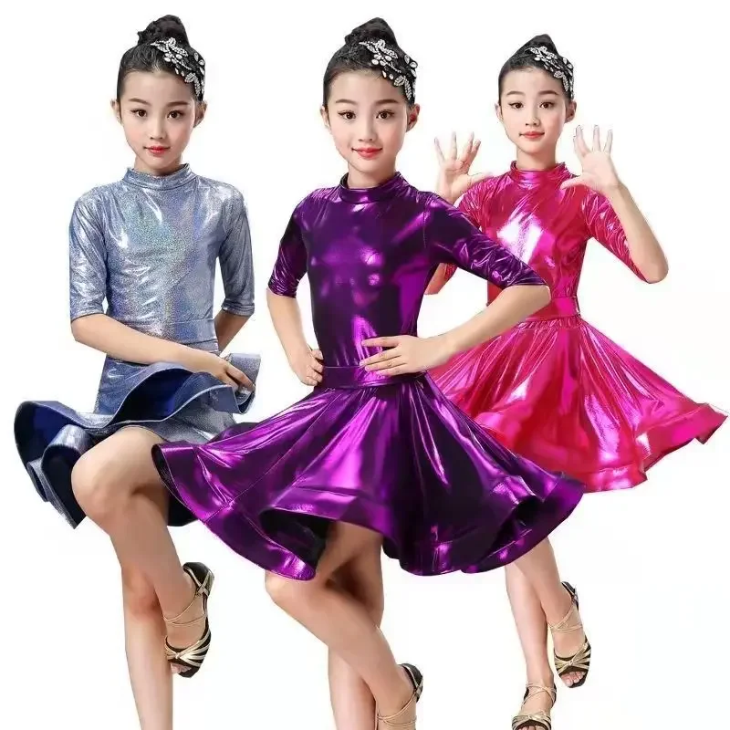 

Профессиональное платье для латиноамериканских танцев для девочек, детская одежда для бальных танцев, сальсы, детских соревнований, одежда для латиноамериканских танцев