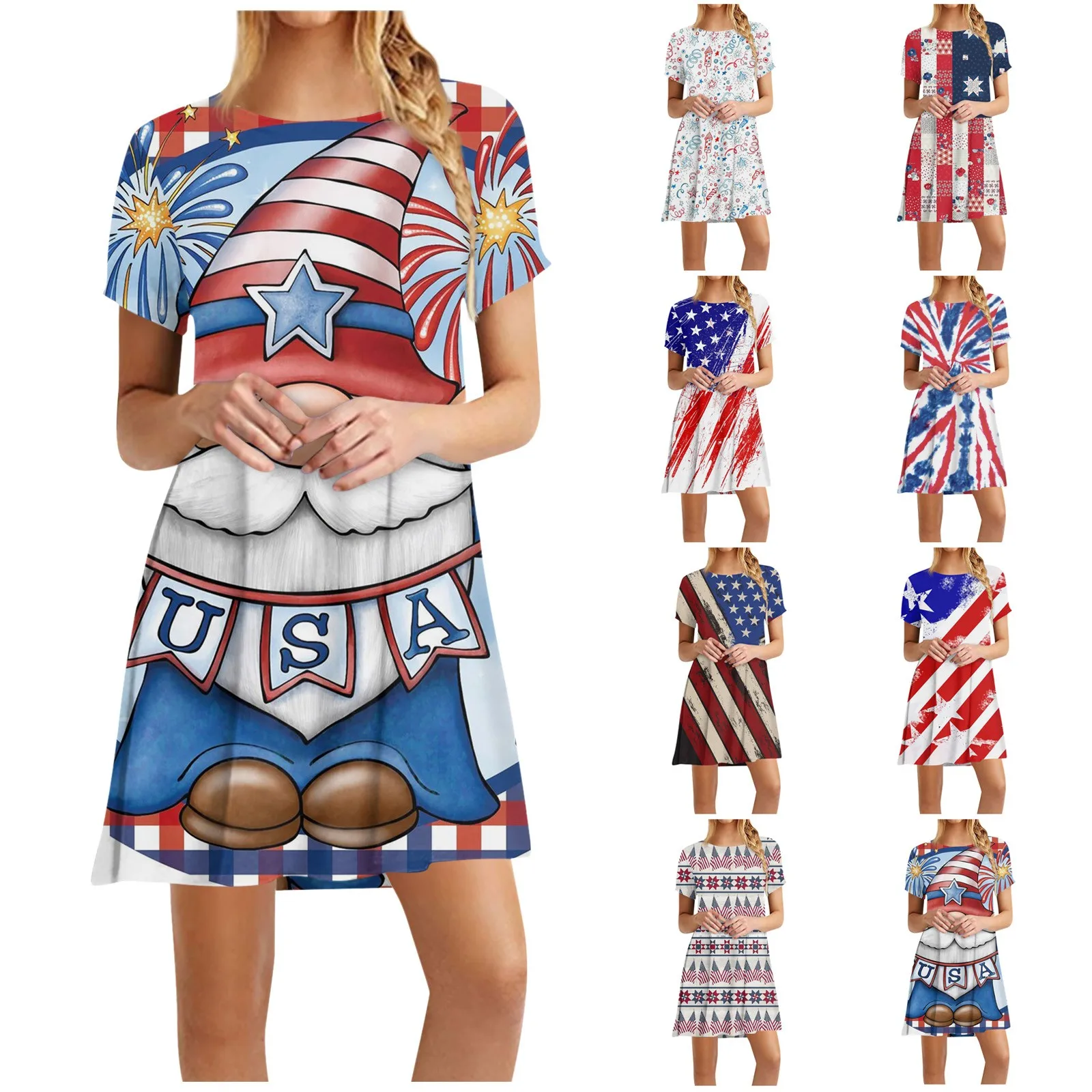 Женское модное повседневное универсальное летнее платье в стиле ретро с круглым вырезом и коротким рукавом модное летнее платье с принтом ...
Женское модное повседневное универсальное летнее платье в стиле ретро с круглым вырезом и коротким рукавом модное летнее платье с принтом ...