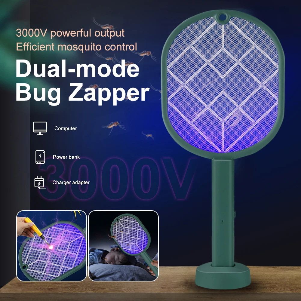 Electric Mosquito Swatter Mosquito Killer Lamp 3000V USB Rechargeable Electric Bug Zapper Summer Killer Trap
Electric Mosquito Swatter Mosquito Killer Lamp 3000V USB Rechargeable Electric Bug Zapper Summer Killer Trap