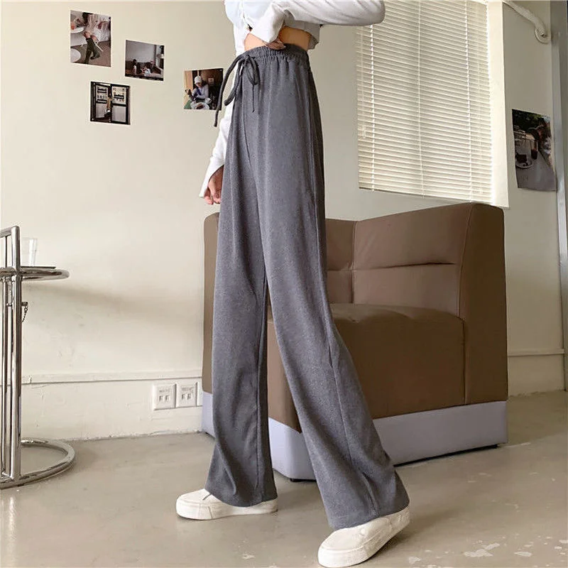 Women Knitted Wide Leg Pants Casual Cotton Loose Women's Trousers Fashion Elegant Women's Trousers Spring Summer Female Pants
Women Knitted Wide Leg Pants Casual Cotton Loose Women's Trousers Fashion Elegant Women's Trousers Spring Summer Female Pants