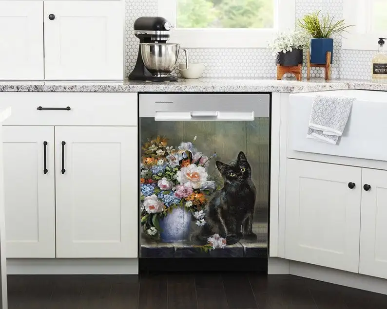Black cat with Black cat, Dishwasher cover sticker, Flower lover, sticker, home decor, kitchen decor, Personlized sticker, gift
Black cat with Black cat, Dishwasher cover sticker, Flower lover, sticker, home decor, kitchen decor, Personlized sticker, gift