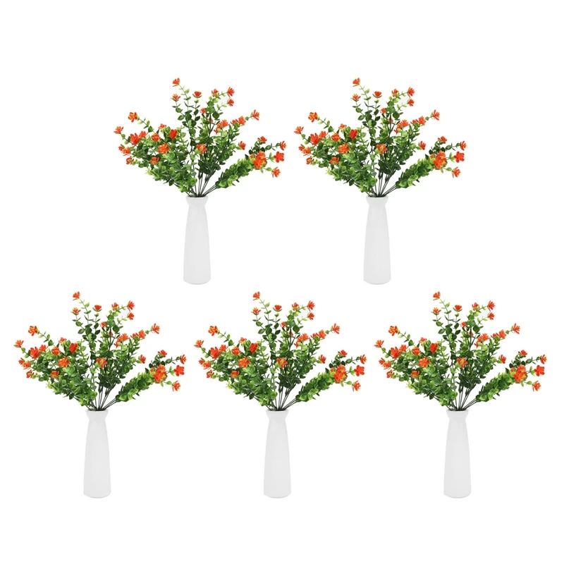 40Pcs Artificial Flowers Outdoor Uv Resistant Plants, 40 Branches Faux Plastic Greenery Shrubs Plants Orange
40Pcs Artificial Flowers Outdoor Uv Resistant Plants, 40 Branches Faux Plastic Greenery Shrubs Plants Orange