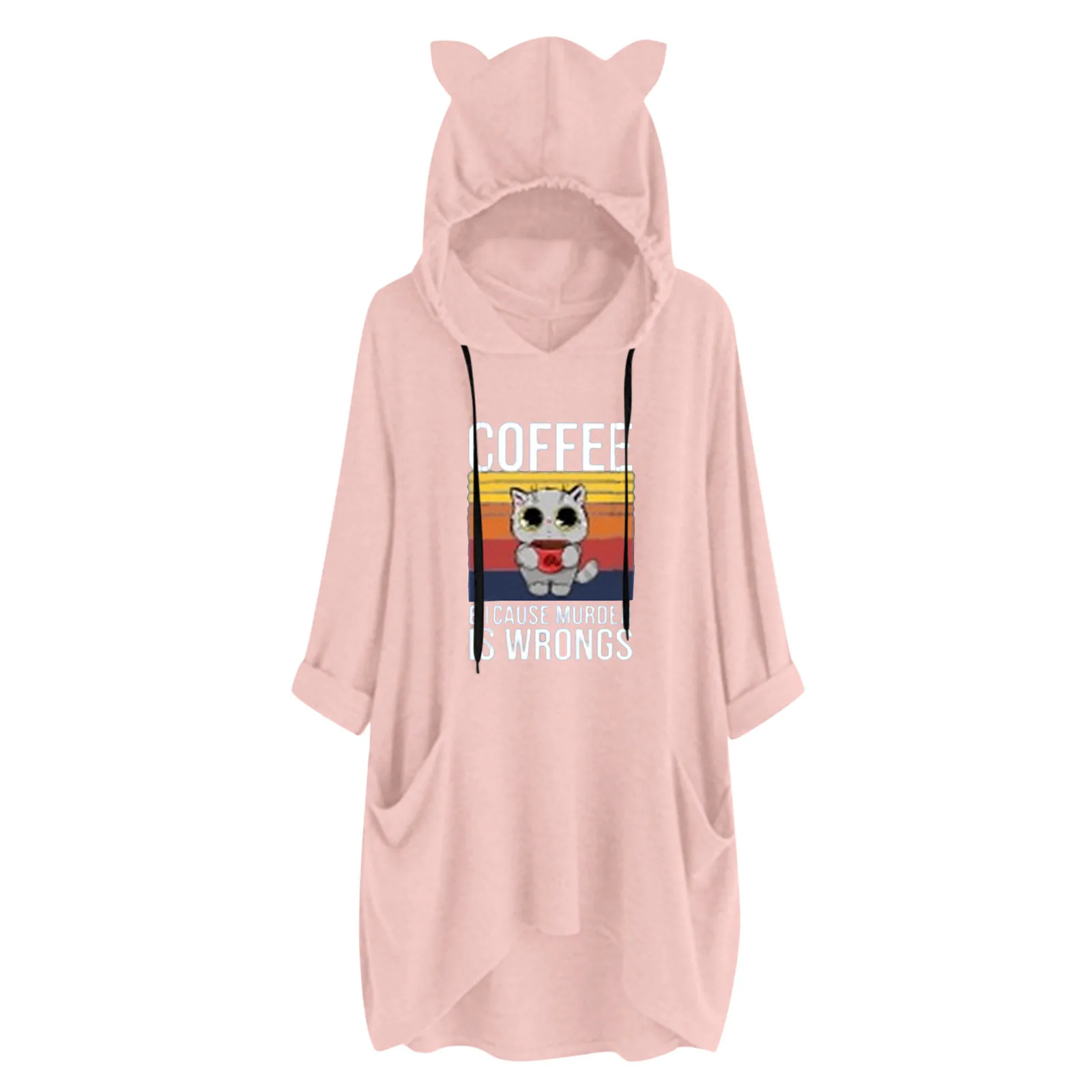Women's Drawstring Cute Print Big Size Long Hooded Pockets Cat Ear Pullover Womens Sweatshirts And Hoodies Hoodie Womens Full
Women's Drawstring Cute Print Big Size Long Hooded Pockets Cat Ear Pullover Womens Sweatshirts And Hoodies Hoodie Womens Full