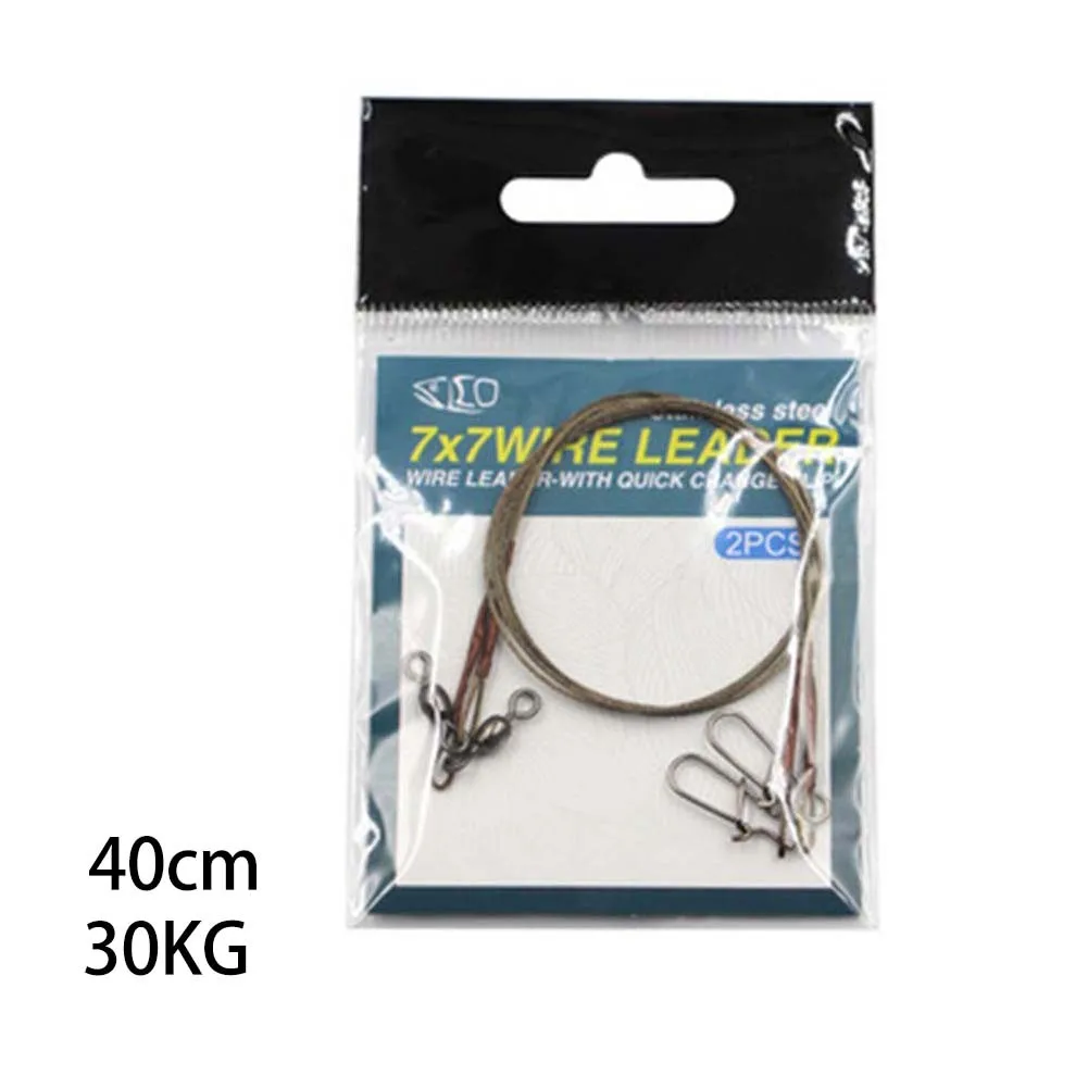 2pcs/Pack 20/30/40cm Fishing Line Wire Leader With Snap Swivels Wire Leadcore Leash Stainless Steel Carp Fishing Wire Fish Tool
2pcs/Pack 20/30/40cm Fishing Line Wire Leader With Snap Swivels Wire Leadcore Leash Stainless Steel Carp Fishing Wire Fish Tool