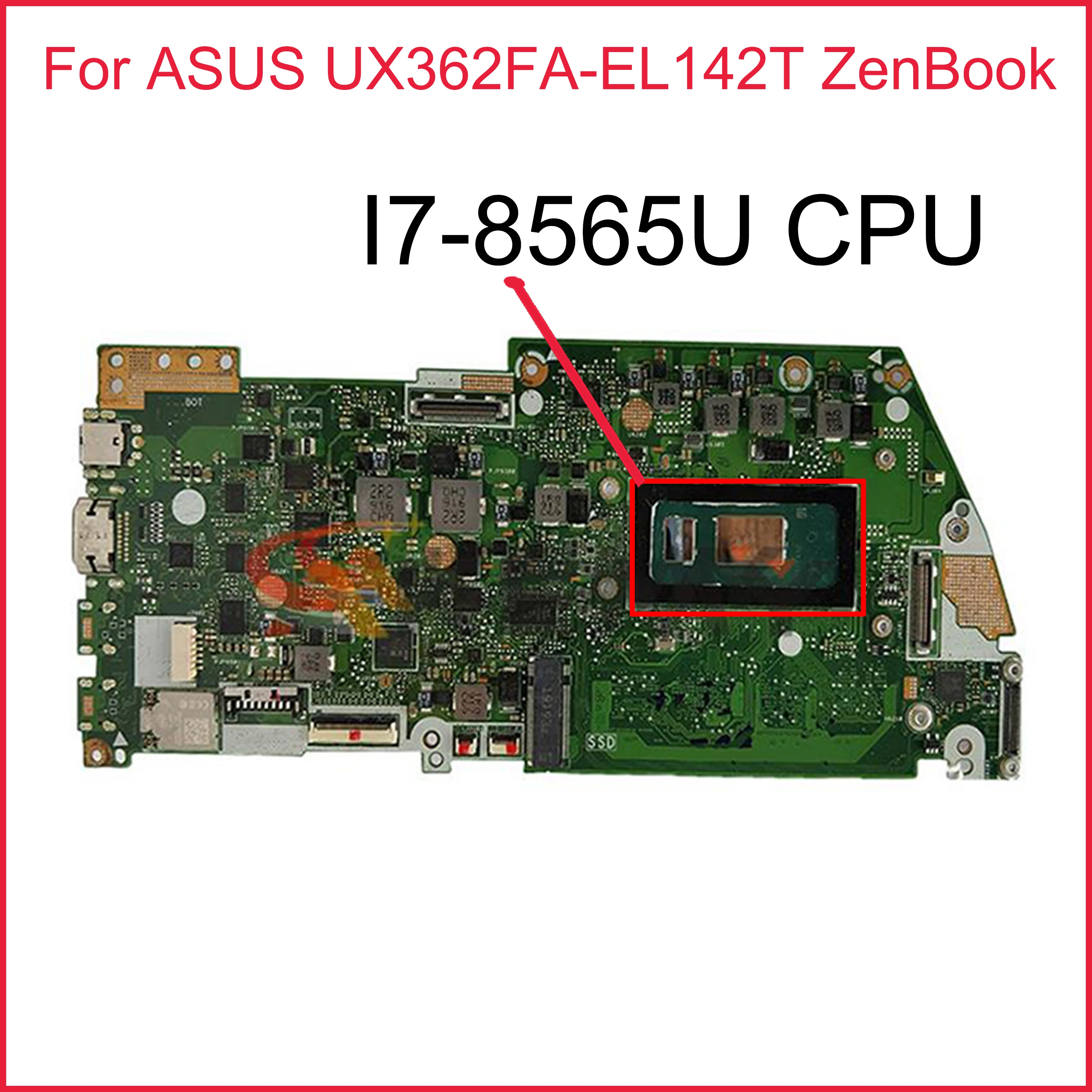 UX362FA original mainboard with I7-8565U CPU 8GB RAM For ASUS UX362FA-EL142T ZenBook UX362 UX362FA laptop motherboard test ok
UX362FA original mainboard with I7-8565U CPU 8GB RAM For ASUS UX362FA-EL142T ZenBook UX362 UX362FA laptop motherboard test ok