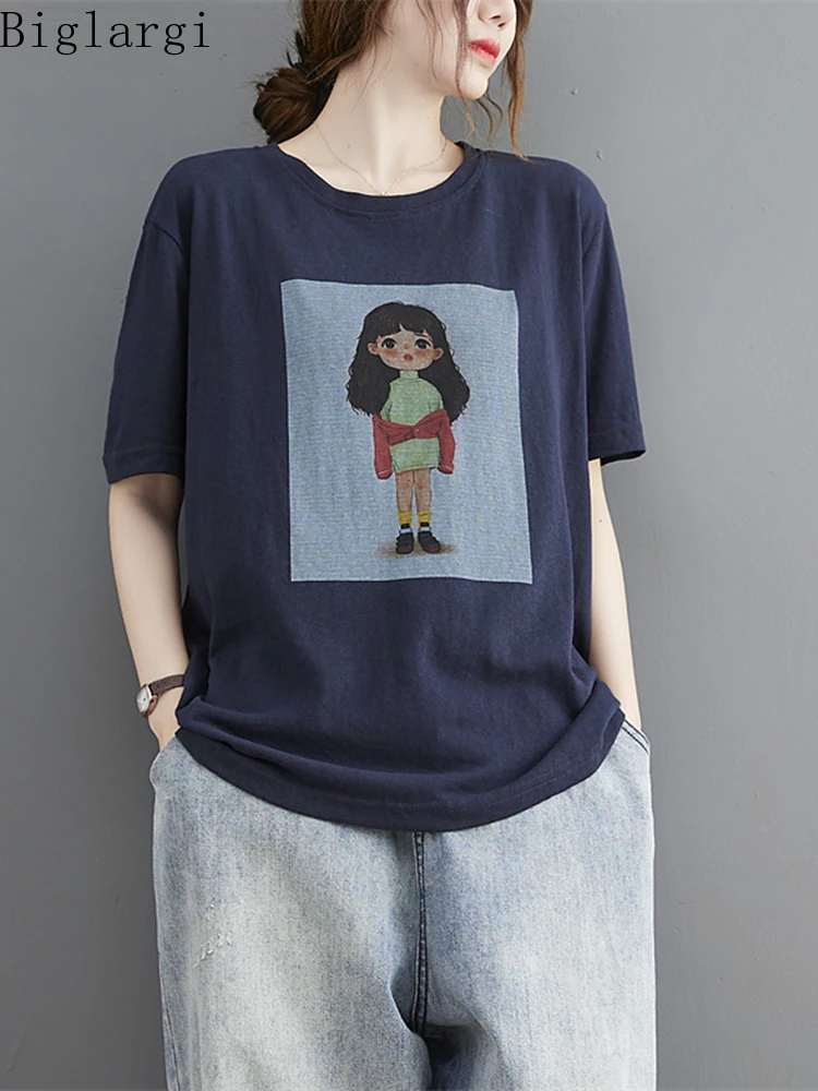 Oversized Print Girl T Shirt Women Summer Loose Casual T-Shirt Korean Ladies Womens Cotton Tshirts Chic Woman Tops New 2022
Oversized Print Girl T Shirt Women Summer Loose Casual T-Shirt Korean Ladies Womens Cotton Tshirts Chic Woman Tops New 2022
