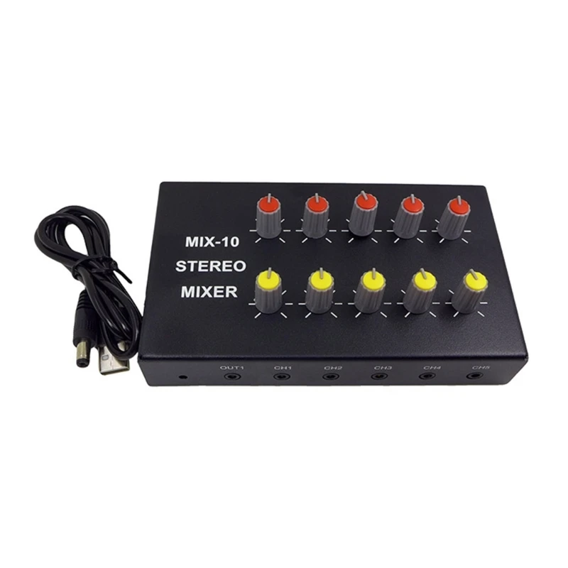 Stereo Mixer Distributor for Headphone External Power AMP Volume independent control 5V-12V 10 inputs 2 outputs
Stereo Mixer Distributor for Headphone External Power AMP Volume independent control 5V-12V 10 inputs 2 outputs