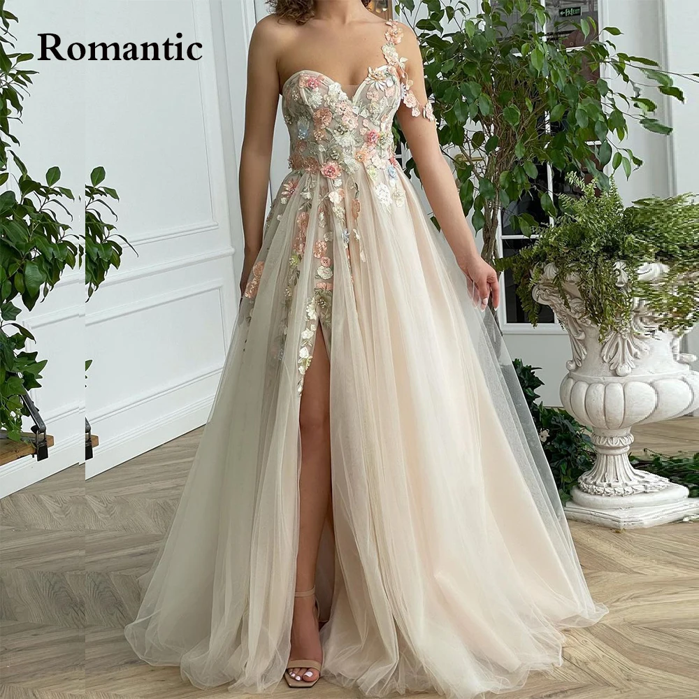 Romantic Appliques Embroidery Flowers Evening Dresses Long 2022 Sweetheart Neck HIgh Slit Women Formal Party Night Prom Gowns
Romantic Appliques Embroidery Flowers Evening Dresses Long 2022 Sweetheart Neck HIgh Slit Women Formal Party Night Prom Gowns
