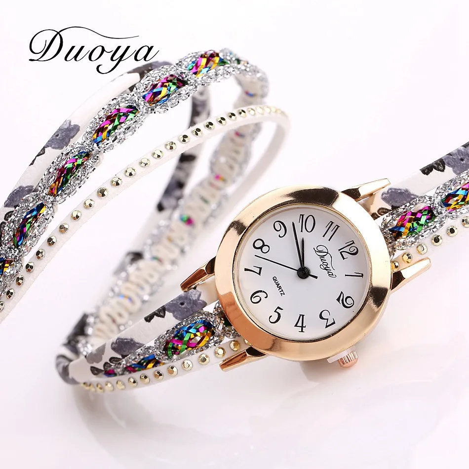 Женские кварцевые часы с кожаным браслетом роскошные Топ-бренда 2021 цветком