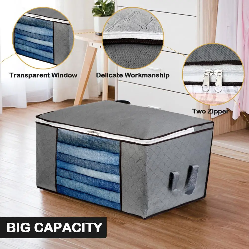 Big Window Bags for Storing Clothes Blanket Household Under Packing Foldable Box Waterproof Non-Woven Storage Organizer
Big Window Bags for Storing Clothes Blanket Household Under Packing Foldable Box Waterproof Non-Woven Storage Organizer