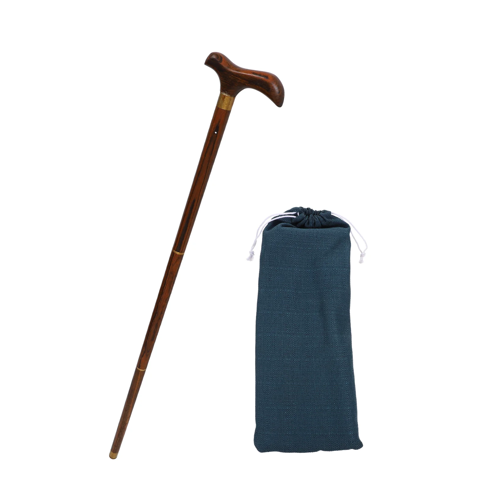 

Wooden Canes Three-section Crutches Alpenstock Mountaineering Walking Stick Solid Pattern Travel Elderly