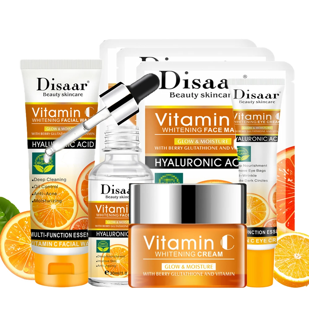 Vitamin C Skin Care Sets Whitening Cream For Dark Skin Face Mask & Serum Korean Cosmetics Face Care Beauty Health Anti-oxidation
Vitamin C Skin Care Sets Whitening Cream For Dark Skin Face Mask & Serum Korean Cosmetics Face Care Beauty Health Anti-oxidation