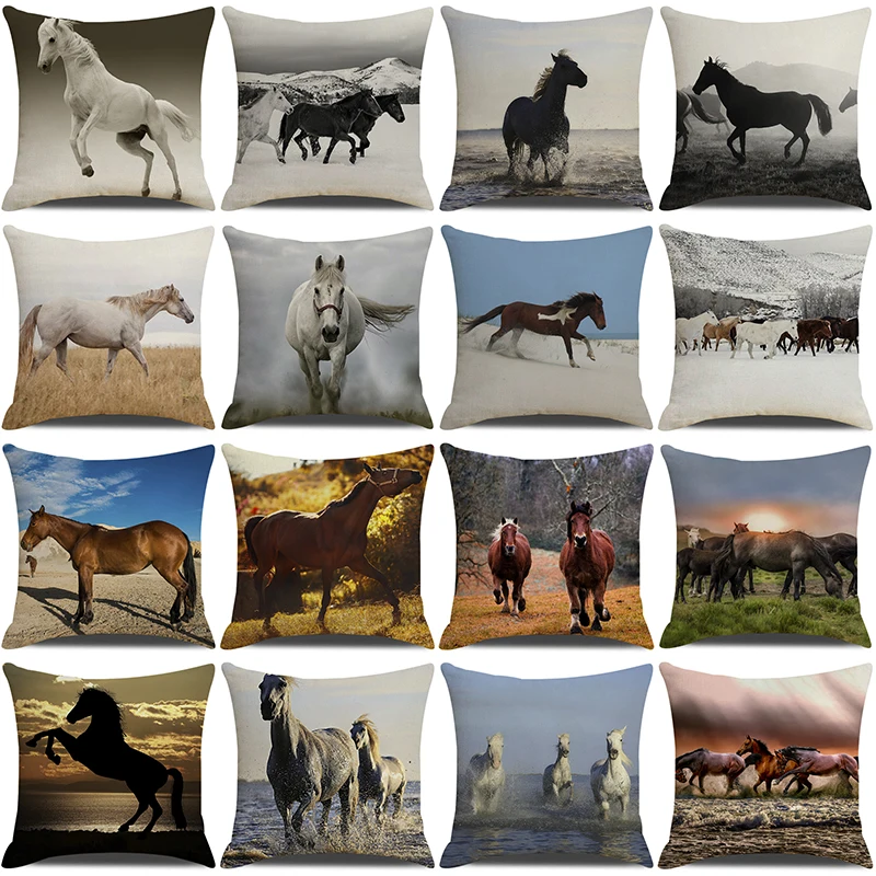 Running Horse Printed Pillow Cover 18x18 Inches Square Linen Throw Pillow Case Living Room Home Decor Art Cushion Cover for Sofa
Running Horse Printed Pillow Cover 18x18 Inches Square Linen Throw Pillow Case Living Room Home Decor Art Cushion Cover for Sofa