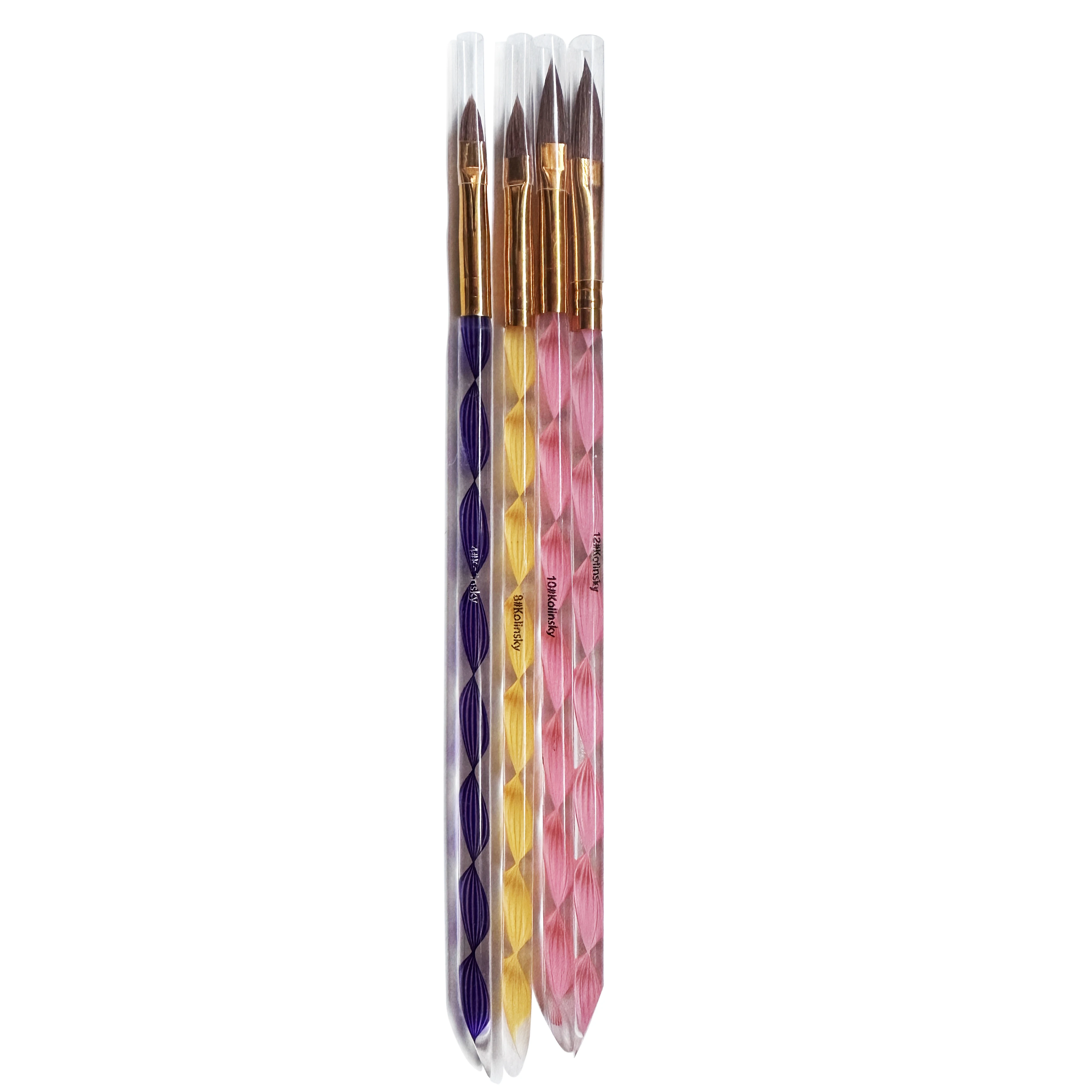 Professional kolinsky nail art brushes for nail technicians 4pcs/lot 4#, 8#,10#,12# Size available - Free shipping
Professional kolinsky nail art brushes for nail technicians 4pcs/lot 4#, 8#,10#,12# Size available - Free shipping
