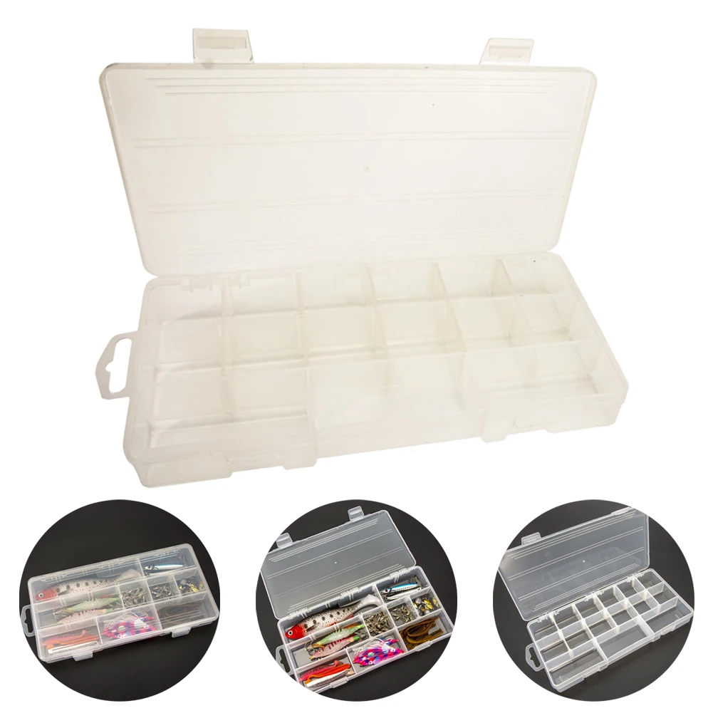 1pc 15 Grids Fishing Tackle Box For Lure Bait Hook Connector Storage Box With Adjustable Dividers Transparent Boxes Cover Pesca
1pc 15 Grids Fishing Tackle Box For Lure Bait Hook Connector Storage Box With Adjustable Dividers Transparent Boxes Cover Pesca