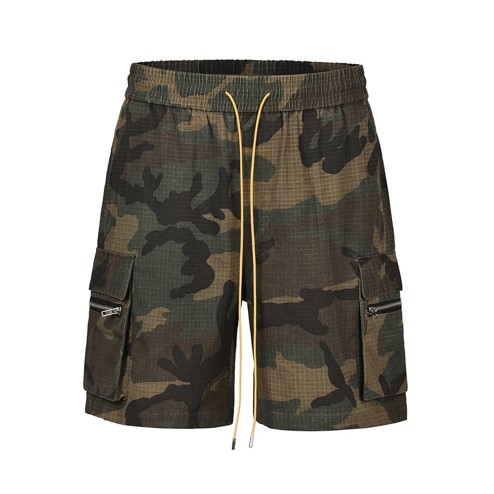 Harajuku Y2K Zipper Pockets Washed Camouflage Summer Shorts Men's Streetwear Drawstring Loose Knee Length Pants Oversized
Harajuku Y2K Zipper Pockets Washed Camouflage Summer Shorts Men's Streetwear Drawstring Loose Knee Length Pants Oversized