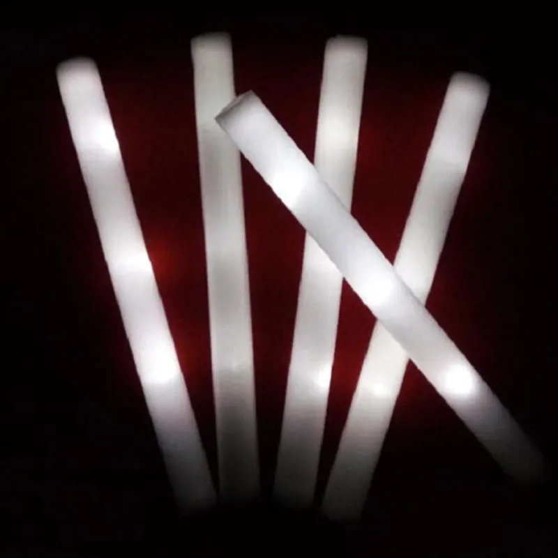 White Light Glow Sticks 20 Pcs LED Foam Sticks Glow Cheer Batons Flashing Effect Glow in the Dark Wedding Party Supplies
White Light Glow Sticks 20 Pcs LED Foam Sticks Glow Cheer Batons Flashing Effect Glow in the Dark Wedding Party Supplies