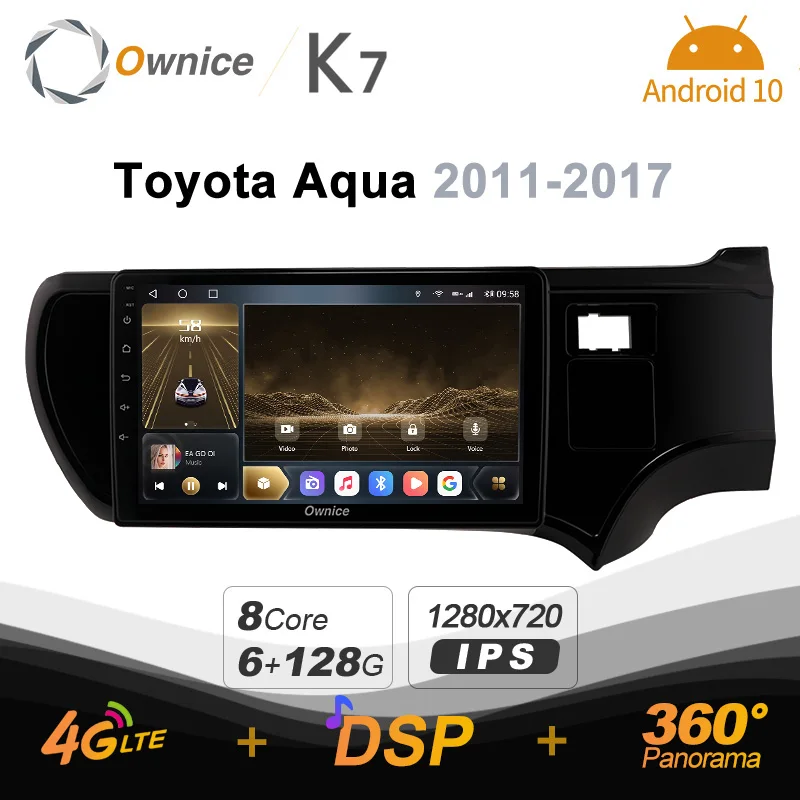 Автомагнитола K7 Ownice на Android 128, с ОЗУ 6 ГБ, ПЗУ 10,0 ГБ, для Toyota Aqua 2011 - 2017
Автомагнитола K7 Ownice на Android 128, с ОЗУ 6 ГБ, ПЗУ 10,0 ГБ, для Toyota Aqua 2011 - 2017