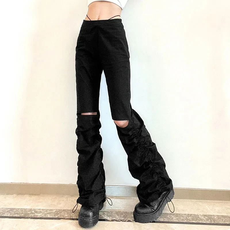 Y2K Pants Hollow Out Techwear Gothic Emo Alt Trouser Punk Print Cut Out Baggy Jeans Fairy Button Tie Up Black Hippie Pants
Y2K Pants Hollow Out Techwear Gothic Emo Alt Trouser Punk Print Cut Out Baggy Jeans Fairy Button Tie Up Black Hippie Pants