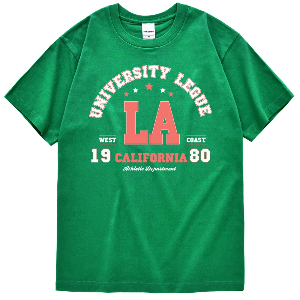California West Coast University League 1980 Print Mens T-Shirts Street Fashion T-Shirt Sport Cool Tops Fit Sport Men'S Tshirt
California West Coast University League 1980 Print Mens T-Shirts Street Fashion T-Shirt Sport Cool Tops Fit Sport Men'S Tshirt