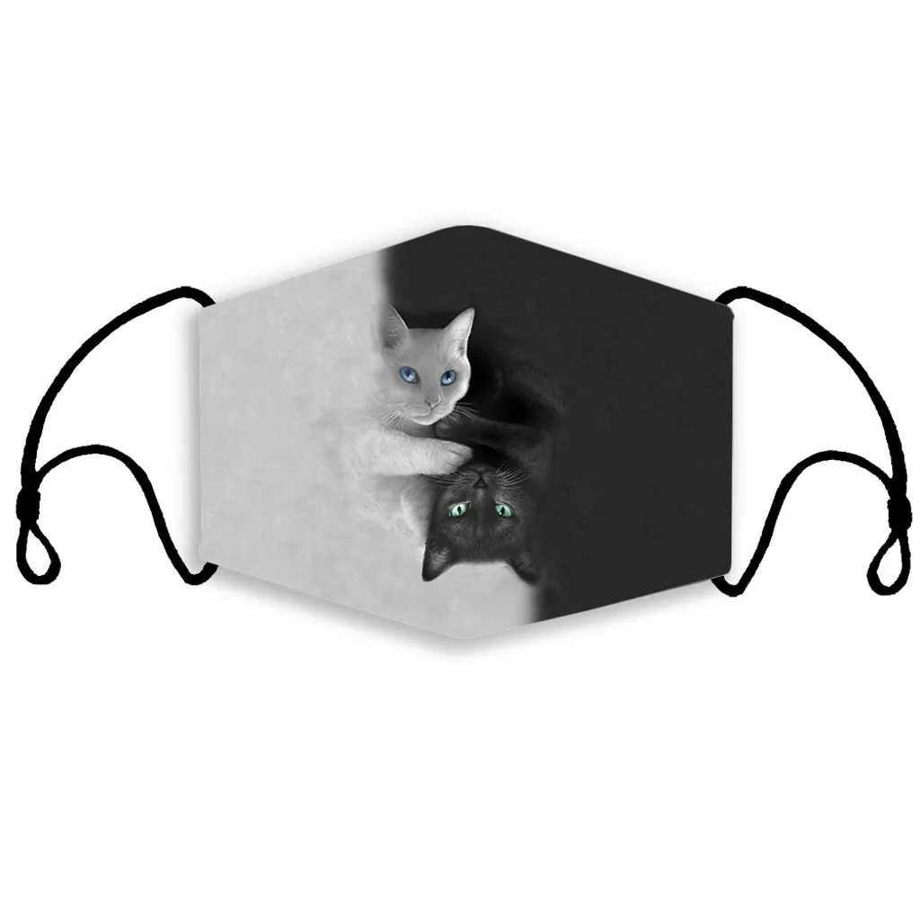 Black And White Cat Face Mask 3dprinting Washable Reusable Mouth Mask Protective Masks Masks 1pc Masque De Protection Maske
Black And White Cat Face Mask 3dprinting Washable Reusable Mouth Mask Protective Masks Masks 1pc Masque De Protection Maske