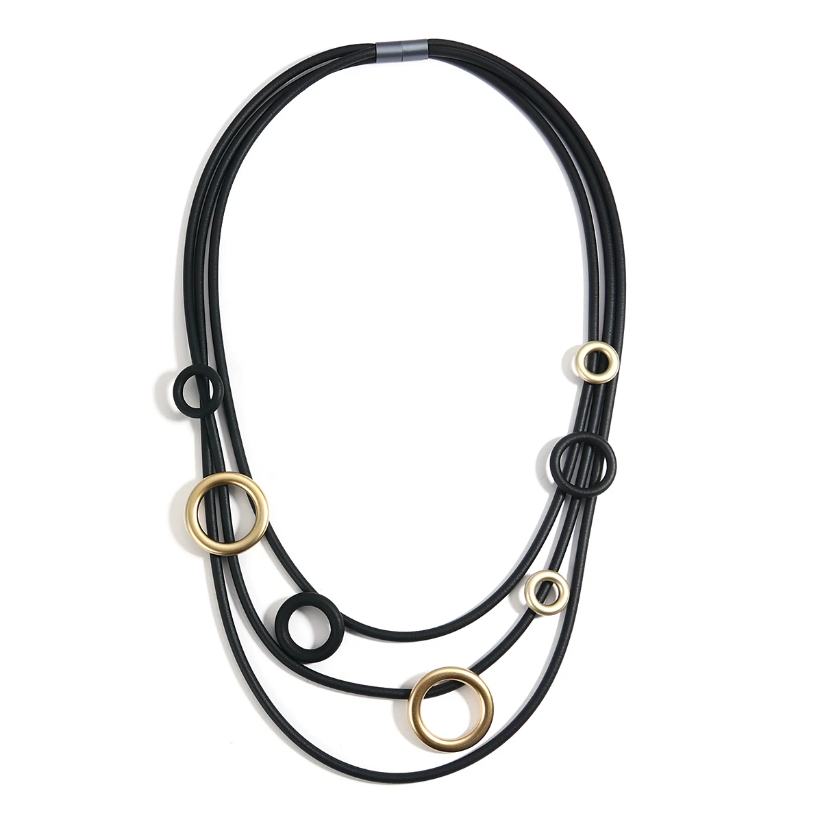 Amorcome Black Long Rubber Costume Necklace & Pendants 7 Circles Women Bohemian Statement Chunky Necklaces Fashion Jewelry
Amorcome Black Long Rubber Costume Necklace & Pendants 7 Circles Women Bohemian Statement Chunky Necklaces Fashion Jewelry