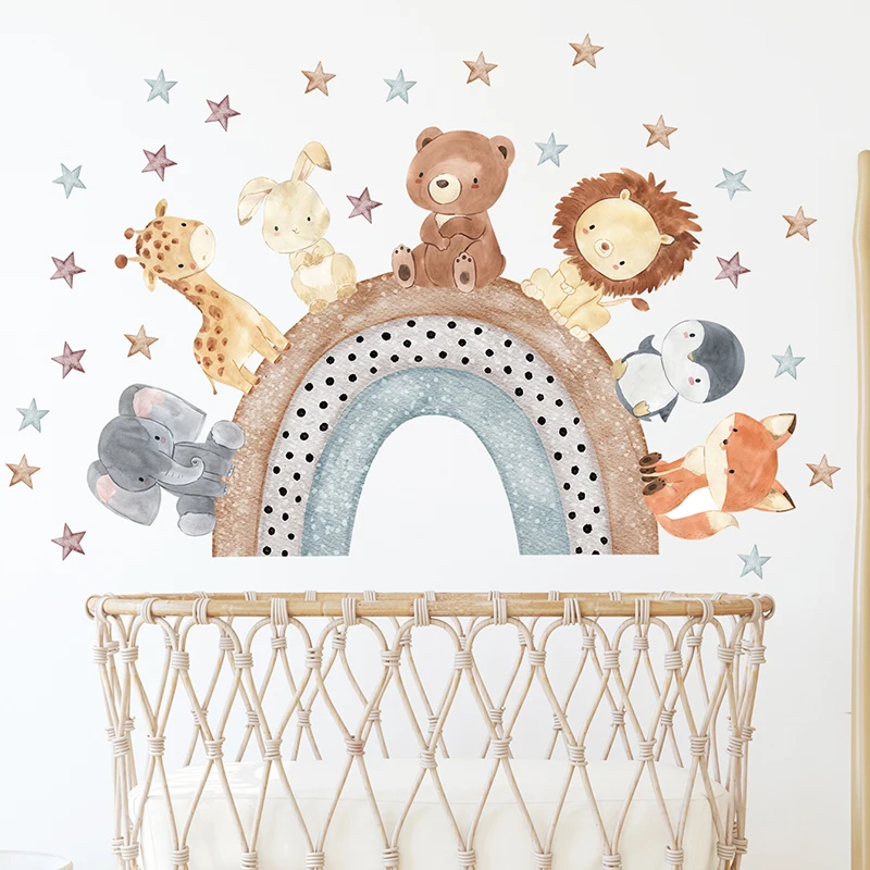 Cartoon Cute African Animals Wall Stickers Watercolours Giraffe Bear Fox Children's Room Wall Stickers Decorative Wall Stickers
Cartoon Cute African Animals Wall Stickers Watercolours Giraffe Bear Fox Children's Room Wall Stickers Decorative Wall Stickers
