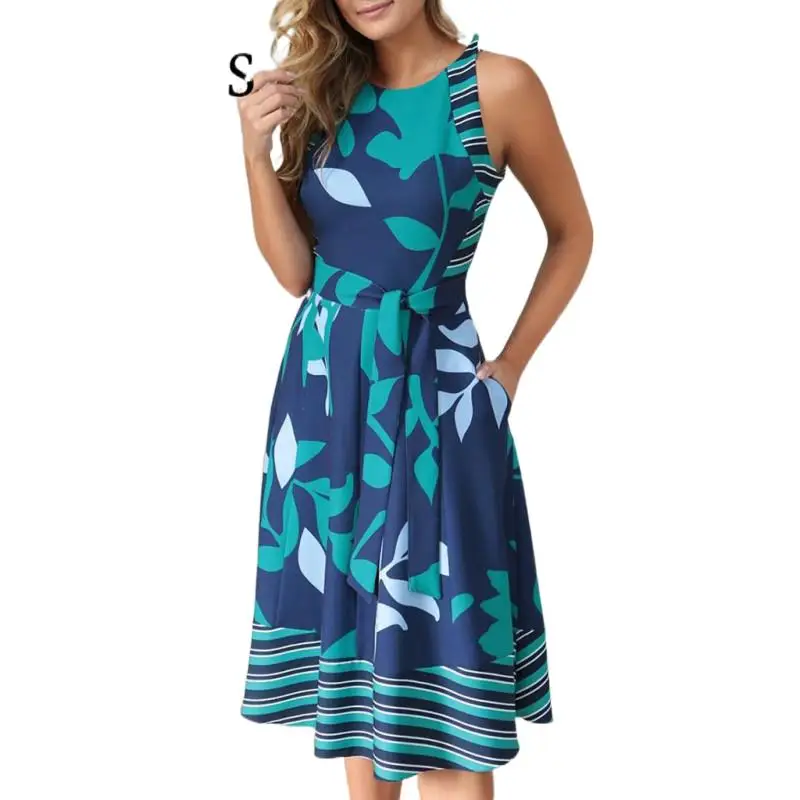 Women Vestido Midi Elegante Summer Printed Dress O Neck Sleeveless Boho Sashes A Line Dresses Casual Ladies Beach Sexy RobeY2k
Women Vestido Midi Elegante Summer Printed Dress O Neck Sleeveless Boho Sashes A Line Dresses Casual Ladies Beach Sexy RobeY2k