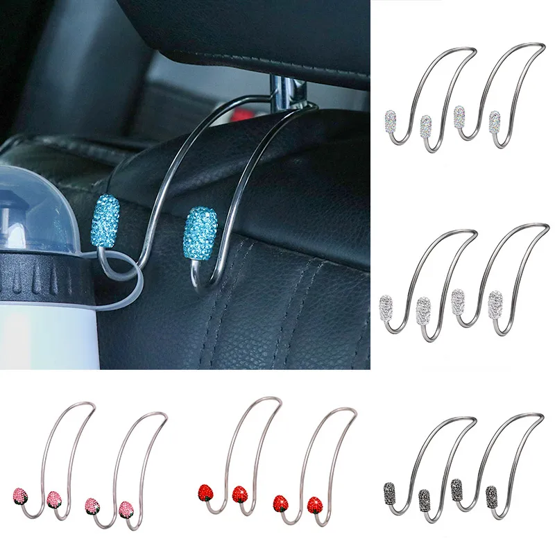2 Pack Universal Seat Back Organizers Bling Diamond Car Headrest Bag Hangers Strong Durable Auto Back Seat Storage Hooks
2 Pack Universal Seat Back Organizers Bling Diamond Car Headrest Bag Hangers Strong Durable Auto Back Seat Storage Hooks