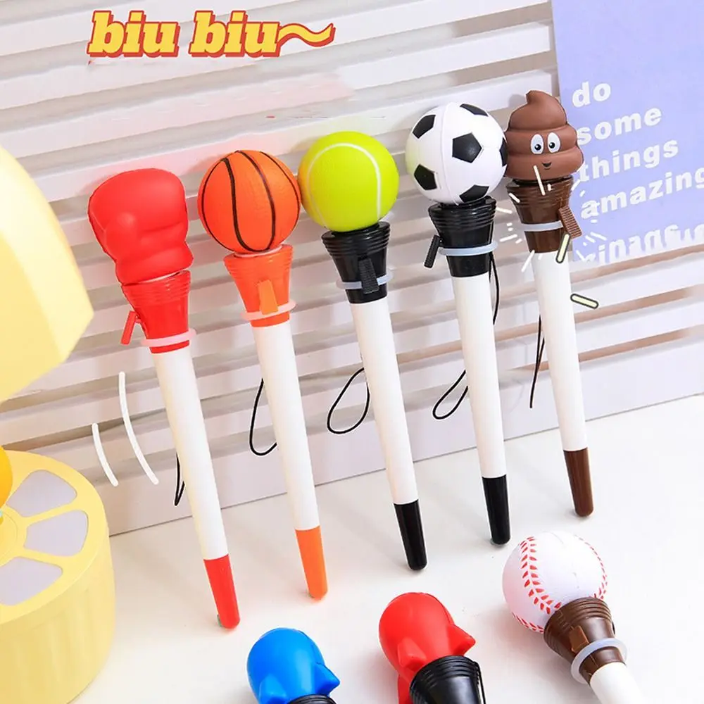 

Novelty Bounce Decompression Pen Ball 0.5mm Gel Pens Rocket Boxing Glove Signing Ballpoint Pen Funny Stationary Office Supplies