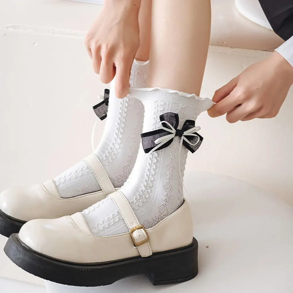 Cute Lolita Dress For Women Cotton Harajuku Style Ruffle Socks Bow Socks Middle Tube Socks Female Hosiery
Cute Lolita Dress For Women Cotton Harajuku Style Ruffle Socks Bow Socks Middle Tube Socks Female Hosiery