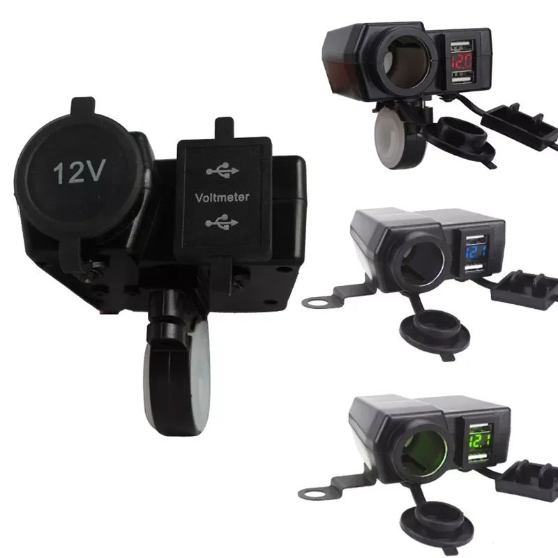Universal Motorcycle Cigarette Lighter Socket 5V 4.2A Dual USB Charger 12V-24V for Mobile Phone Charging Motorcycle Accessories
Universal Motorcycle Cigarette Lighter Socket 5V 4.2A Dual USB Charger 12V-24V for Mobile Phone Charging Motorcycle Accessories