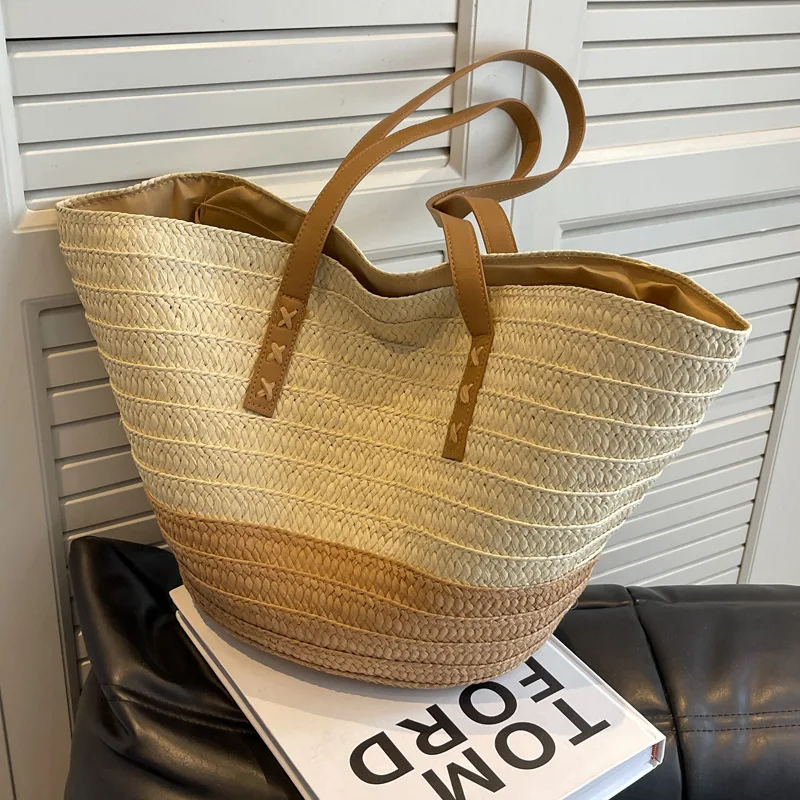 Summer Bag Large Capacity Tote Bag Designer Wicker Woven Women Handbags Beach Bali Straw Bag Lady Travel Big Shoulder Bag Purse
Summer Bag Large Capacity Tote Bag Designer Wicker Woven Women Handbags Beach Bali Straw Bag Lady Travel Big Shoulder Bag Purse