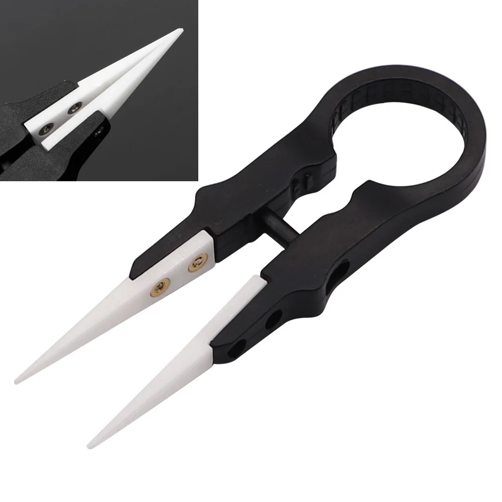 Multifunctional Steam Vaper Ceramic Tweezers Insulation Head Tweezers Forceps Stainless Steel Handle Electronic Equipment Black
Multifunctional Steam Vaper Ceramic Tweezers Insulation Head Tweezers Forceps Stainless Steel Handle Electronic Equipment Black