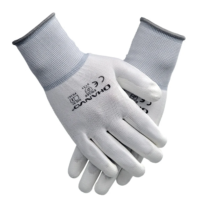 

1 Pairs PU Nitrile Safety Coating Work Gloves Palm Coated Gloves Mechanic Working Gloves have CE Certificated working gloves