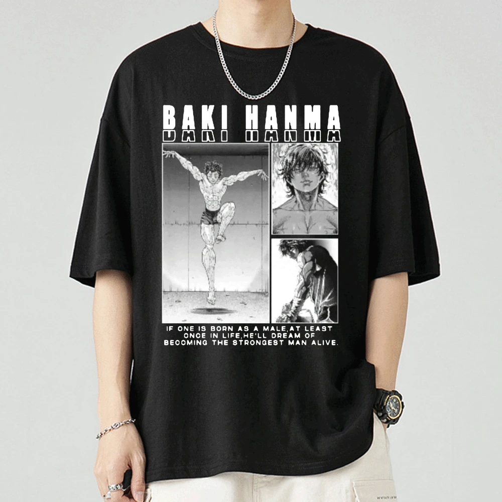 Anime Baki The Grappler Anime T Shirt Manga Yujiro Hanma Short Sleeve Tee Shirt Casual Men Cotton T-shirts Clothes for Teens
Anime Baki The Grappler Anime T Shirt Manga Yujiro Hanma Short Sleeve Tee Shirt Casual Men Cotton T-shirts Clothes for Teens