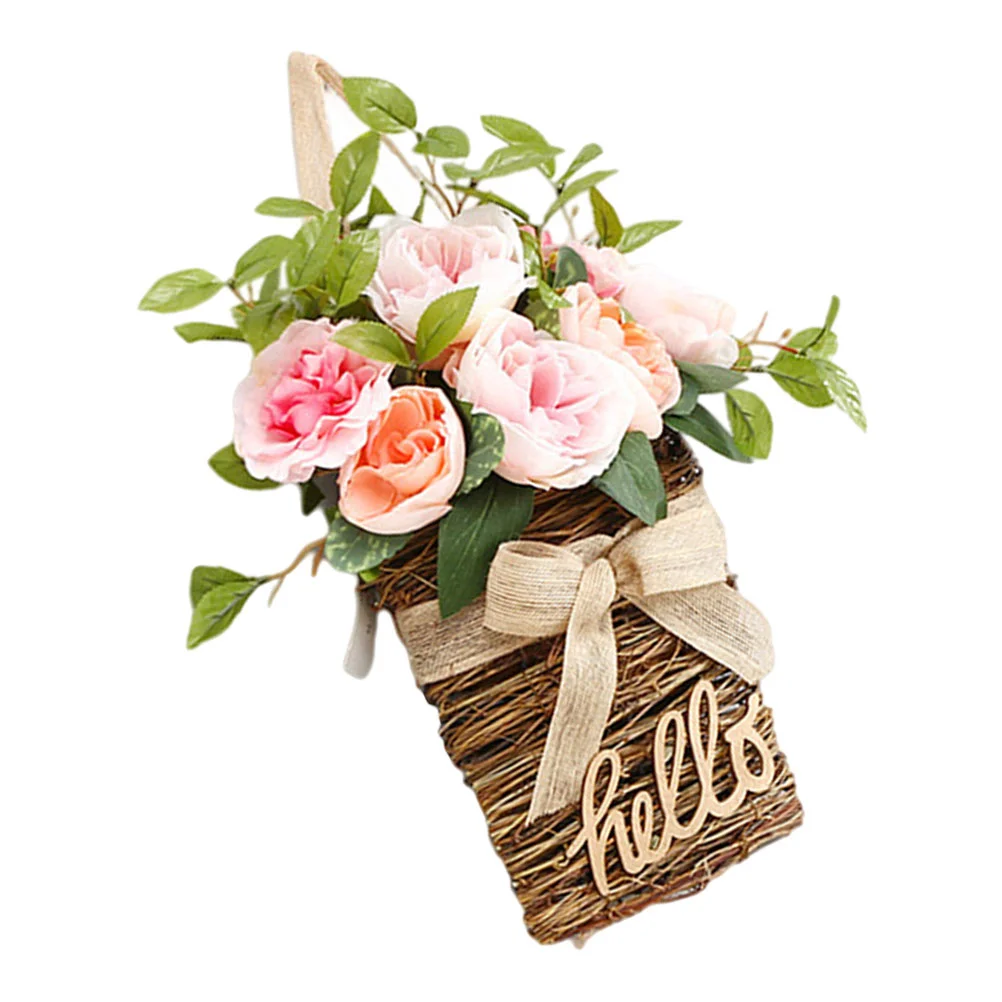 Flower Hanging Wreath Sign Door Fake Hello Artificial Wooden Baskets Frontplaque Basket Wall Faux Welcome Garland Rustic
Flower Hanging Wreath Sign Door Fake Hello Artificial Wooden Baskets Frontplaque Basket Wall Faux Welcome Garland Rustic