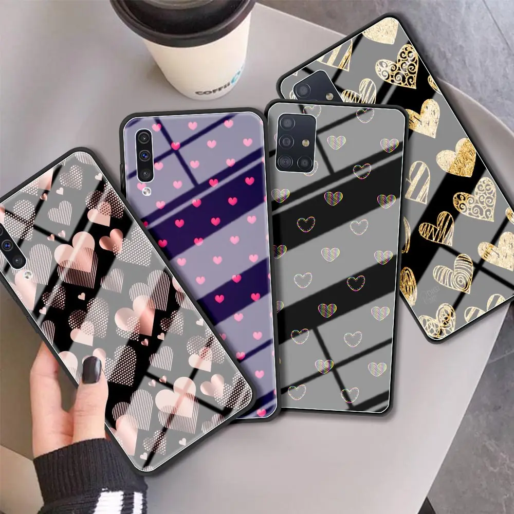Glass Case for Samsung Galaxy S21 S20 FE S10 S9 S8 Plus Note 20 Ultra 10 Lite 9 8 Phone Cover Shell Cute Love Heart Fashion Capa 
Glass Case for Samsung Galaxy S21 S20 FE S10 S9 S8 Plus Note 20 Ultra 10 Lite 9 8 Phone Cover Shell Cute Love Heart Fashion Capa