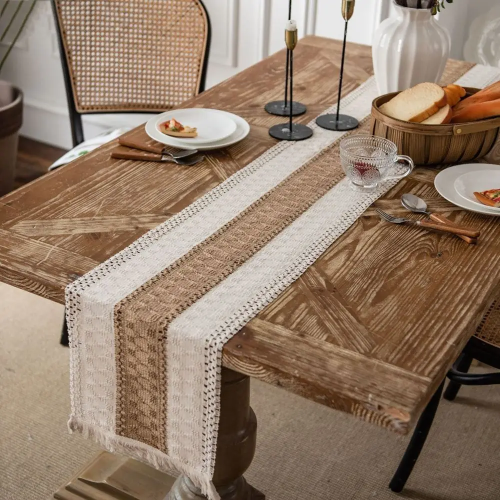 Cotton Linen Table Runners Woven Tablecloth Setting With Fringe Table Runner For Wedding Home Party Decorations Textile Supplies
Cotton Linen Table Runners Woven Tablecloth Setting With Fringe Table Runner For Wedding Home Party Decorations Textile Supplies