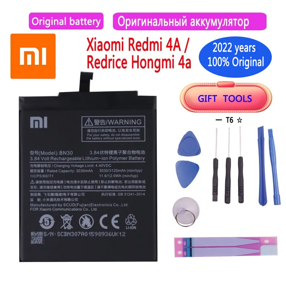 New BN30 Xiao Mi Original Battery For Xiaomi Redmi 4A Redrice Hongmi 4A High Quality Replacement Battery + Tools In Stock
New BN30 Xiao Mi Original Battery For Xiaomi Redmi 4A Redrice Hongmi 4A High Quality Replacement Battery + Tools In Stock